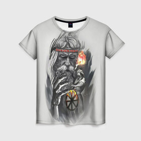 Женская футболка 3D с принтом Сварог , 100% полиэфир ( синтетическое хлопкоподобное полотно) | прямой крой, круглый вырез горловины, длина до линии бедер | ethnic | folk | runes | slav | руны | русь | славяне | фолк | фольклор | этника | этно | язычество