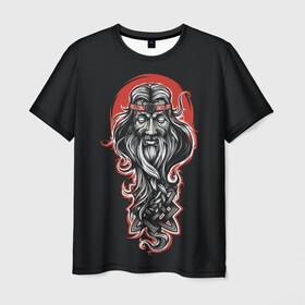 Мужская футболка 3D с принтом Сварог , 100% полиэфир | прямой крой, круглый вырез горловины, длина до линии бедер | ethnic | folk | runes | slav | руны | русь | славяне | фолк | фольклор | этника | этно | язычество