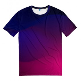 Мужская футболка 3D с принтом Abstract simple colors , 100% полиэфир | прямой крой, круглый вырез горловины, длина до линии бедер | abstract | blue | gradient | iphone | red | theme | абстракция | айфон | градиент | заставка | тема
