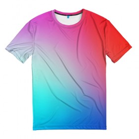 Мужская футболка 3D с принтом Colorful Gradient , 100% полиэфир | прямой крой, круглый вырез горловины, длина до линии бедер | abstract | blue | gradient | iphone | red | theme | абстракция | айфон | градиент | заставка | тема