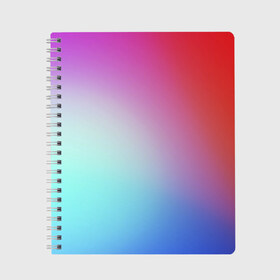 Тетрадь с принтом Colorful Gradient , 100% бумага | 48 листов, плотность листов — 60 г/м2, плотность картонной обложки — 250 г/м2. Листы скреплены сбоку удобной пружинной спиралью. Уголки страниц и обложки скругленные. Цвет линий — светло-серый
 | abstract | blue | gradient | iphone | red | theme | абстракция | айфон | градиент | заставка | тема