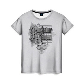Женская футболка 3D с принтом Rockstar Retro Style , 100% полиэфир ( синтетическое хлопкоподобное полотно) | прямой крой, круглый вырез горловины, длина до линии бедер | 