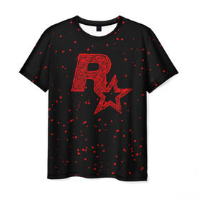 Мужская футболка 3D с принтом Rockstar , 100% полиэфир | прямой крой, круглый вырез горловины, длина до линии бедер | auto | dead | grand | gta | gta5 | rdr | red | redemption | rockstar | theft | рокстар