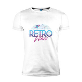 Мужская футболка премиум с принтом Retrowave Spacetraveling , 92% хлопок, 8% лайкра | приталенный силуэт, круглый вырез ворота, длина до линии бедра, короткий рукав | 80s | etro | retrowave | spacesynth | synthwave | ретровейве