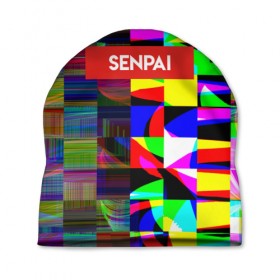 Шапка 3D с принтом SENPAI , 100% полиэстер | универсальный размер, печать по всей поверхности изделия | 