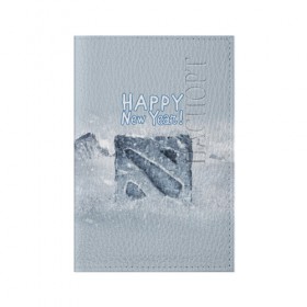 Обложка для паспорта матовая кожа с принтом Дота 2 с Новым Годом! , натуральная матовая кожа | размер 19,3 х 13,7 см; прозрачные пластиковые крепления | Тематика изображения на принте: 