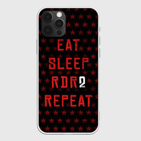 Чехол для iPhone 12 Pro Max с принтом Eat Sleep RDR2 Repeat , Силикон |  | dead | die | eat | flag | game | games | gta | rdr | rdr2 | red | redemption | repeat | rockstar | sleep | sun | western | вестерн | выкуп | гта | дикий | запад | игра | игры | красный | мертвый | рдр | рдр2 | рокстар | солнце