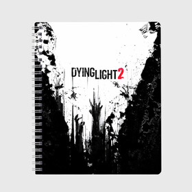 Тетрадь с принтом Dying Light 2 , 100% бумага | 48 листов, плотность листов — 60 г/м2, плотность картонной обложки — 250 г/м2. Листы скреплены сбоку удобной пружинной спиралью. Уголки страниц и обложки скругленные. Цвет линий — светло-серый
 | action | axe | dying | horror | light | open | rpg | survival | techland | world | zombie | zombies | выживание | даин | дайинг | зомби | игра | игры | лайт | мир | открытый | про | топор | топорик | ужасы | хоррор | экшн