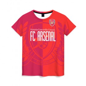 Женская футболка 3D с принтом FC Arsenal , 100% полиэфир ( синтетическое хлопкоподобное полотно) | прямой крой, круглый вырез горловины, длина до линии бедер | arsenal | arsenal football club | арсенал | футбольный клуб