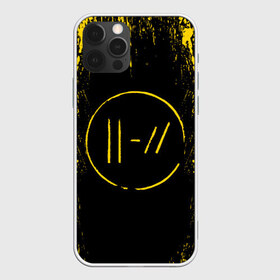 Чехол для iPhone 12 Pro Max с принтом TWENTY ONE PILOTS , Силикон |  | Тематика изображения на принте: 21 pilots | 21p | dyrty | music | paints | rock | top | trench | twenty one pilots | yellow | брызги | группа | краска.пятна | музыка | рок