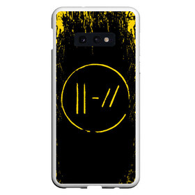 Чехол для Samsung S10E с принтом TWENTY ONE PILOTS , Силикон | Область печати: задняя сторона чехла, без боковых панелей | 21 pilots | 21p | dyrty | music | paints | rock | top | trench | twenty one pilots | yellow | брызги | группа | краска.пятна | музыка | рок