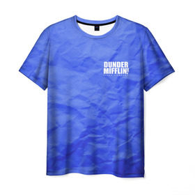Мужская футболка 3D с принтом Dunder Mifflin Paper Company , 100% полиэфир | прямой крой, круглый вырез горловины, длина до линии бедер | 