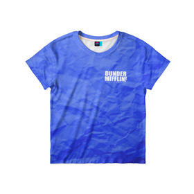 Детская футболка 3D с принтом Dunder Mifflin Paper Company , 100% гипоаллергенный полиэфир | прямой крой, круглый вырез горловины, длина до линии бедер, чуть спущенное плечо, ткань немного тянется | 