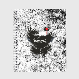 Тетрадь с принтом Kaneki Ken (Tokyo Ghoul) #2 , 100% бумага | 48 листов, плотность листов — 60 г/м2, плотность картонной обложки — 250 г/м2. Листы скреплены сбоку удобной пружинной спиралью. Уголки страниц и обложки скругленные. Цвет линий — светло-серый
 | anime | kaneki ken | tokyo ghoul | аниме | канеки кен | токийский гуль