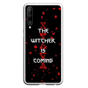 Чехол для Honor P30 с принтом The Witcher Is Coming , Силикон | Область печати: задняя сторона чехла, без боковых панелей | blood | game | games | player | rpg | skyrim | the | witcher | ведьмак | война | войны | волк | волки | геральт | игра | игрок | игры | кровь | лого | меч | полосы | рпг | символ | символы | скайрим | три | четыре | щит