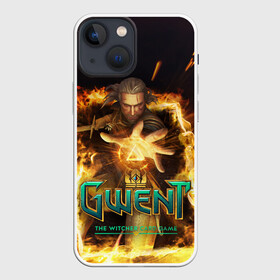 Чехол для iPhone 13 mini с принтом GWENT: The Witcher Card Game ,  |  | Тематика изображения на принте: blood | dota | game | games | gwent | player | rpg | the | witcher | ведьмак | война | войны | волк | волки | гвент | гвинт | геральт | игра | игрок | игры | карточная | карты | кровь | лого | меч | полосы | рпг | символ | символы | три