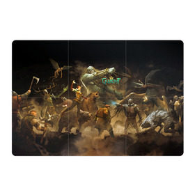 Магнитный плакат 3Х2 с принтом GWENT: The Witcher Card Game , Полимерный материал с магнитным слоем | 6 деталей размером 9*9 см | 