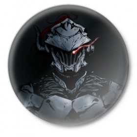 Значок с принтом Убийца гоблинов _9 ,  металл | круглая форма, металлическая застежка в виде булавки | goblin slayer