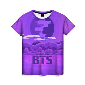 Женская футболка 3D с принтом BTS BAND , 100% полиэфир ( синтетическое хлопкоподобное полотно) | прямой крой, круглый вырез горловины, длина до линии бедер | bangtan boys | music | богдан бойс | бтс | корея | музыка | парни | поп музыка