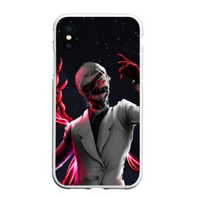 Чехол для iPhone XS Max матовый с принтом Ken Kaneki , Силикон | Область печати: задняя сторона чехла, без боковых панелей | anime | blood | eyepatch | ghoul | kaneki | ken | one eyed | tokyo | tokyoghoul | гуль | канеки | кен | кровь | одноглазый | токийский