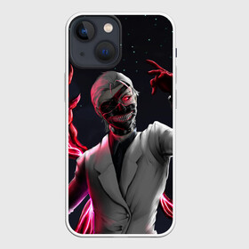 Чехол для iPhone 13 mini с принтом Ken Kaneki машет рукой ,  |  | anime | blood | eyepatch | ghoul | kaneki | ken | one eyed | tokyo | tokyoghoul | гуль | канеки | кен | кровь | одноглазый | токийский