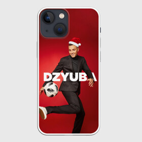 Чехол для iPhone 13 mini с принтом Новогодний Дзюба ,  |  | new yaer | артем дзюба | дзюба | зима футбол | новый год | новый год футбол | футбол | футбол новый год