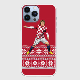 Чехол для iPhone 13 Pro Max с принтом Luka Modric ,  |  | Тематика изображения на принте: luka modric | modric | new yaer | зима футбол | модрич | новый год | новый год футбол | футбол | футбол новый год