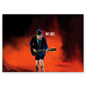Поздравительная открытка с принтом AC/DC , 100% бумага | плотность бумаги 280 г/м2, матовая, на обратной стороне линовка и место для марки
 | ac d.c. | ac dc | acdc | angus | back | bad | black | chrome | guitar | hard | hell | highway | mucis | red | rock | smoke | young | ангус | гитара | группа | диси | дым | красный | музыка | рок | тяжелый | эйси | эйсидиси | янг