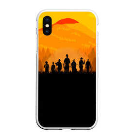 Чехол для iPhone XS Max матовый с принтом RED DEAD REDEMPTION , Силикон | Область печати: задняя сторона чехла, без боковых панелей | game | red dead | red dead redemption 2 | redemption 2 | rockstar games | бандиты | дикий запад | игры | ковбои | оружие