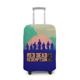 Чехол для чемодана 3D с принтом Red Dead Redemption 2 , 86% полиэфир, 14% спандекс | двустороннее нанесение принта, прорези для ручек и колес | 