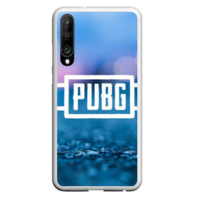 Чехол для Honor P30 с принтом PUBG light blue , Силикон | Область печати: задняя сторона чехла, без боковых панелей | pubg | игра | лого | пубг | светлый | стрелялка | шутер