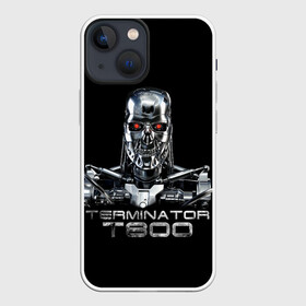 Чехол для iPhone 13 mini с принтом Терминатор  Т800, ,  |  | Тематика изображения на принте: cinema | robot | skull | t800 | terminator | кино | робот | т800 | терминатор | череп