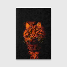 Обложка для паспорта матовая кожа с принтом Рыжий кот , натуральная матовая кожа | размер 19,3 х 13,7 см; прозрачные пластиковые крепления | cat | кот | котик | кошка | рыжая | рыжий
