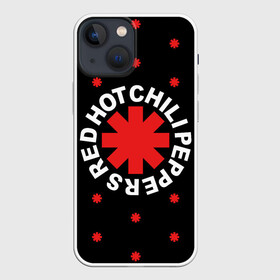 Чехол для iPhone 13 mini с принтом Red Hot Chili Peppers ,  |  | chili | cross | hot | logo | music | peppers | red | red hot chili peppers | rhcp | rock | star | symbol | звезда | звездочка | красная | красный | крест | логотип | музыка | перцы | рок | символ | цветок | цветочек | чили