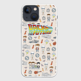 Чехол для iPhone 13 mini с принтом Back to the future_5 ,  |  | back to the future | doc | emmet brown | marty mcfly | док | культовое кино | марти макфлай | путешествия во времени | роберт земекис | эйнштейн | эммет браун