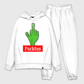 Мужской костюм хлопок OVERSIZE с принтом Fucktus ,  |  | cactus | you | аргументы | иголки | кактус | колючий | растение