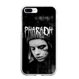 Чехол для iPhone 7Plus/8 Plus матовый с принтом PHARAOH , Силикон | Область печати: задняя сторона чехла, без боковых панелей | Тематика изображения на принте: dark | dead | dolor | dynasty | hip | hop | pharaoh | phlora | phloyd | phosphor | rap | raper | redrum | russian | skr | tattoo | yungrussia | глеб | голубин | мрачный | репер | русский | рэп | скр | уаджет | фара | фараон | хип | хоп