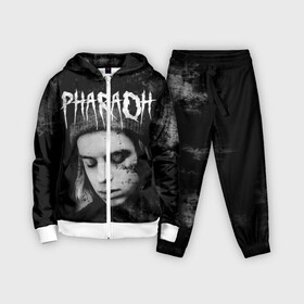 Детский костюм 3D с принтом PHARAOH ,  |  | dark | dead | dolor | dynasty | hip | hop | pharaoh | phlora | phloyd | phosphor | rap | raper | redrum | russian | skr | tattoo | yungrussia | глеб | голубин | мрачный | репер | русский | рэп | скр | уаджет | фара | фараон | хип | хоп