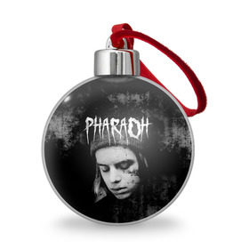 Ёлочный шар с принтом PHARAOH , Пластик | Диаметр: 77 мм | dark | dead | dolor | dynasty | hip | hop | pharaoh | phlora | phloyd | phosphor | rap | raper | redrum | russian | skr | tattoo | yungrussia | глеб | голубин | мрачный | репер | русский | рэп | скр | уаджет | фара | фараон | хип | хоп