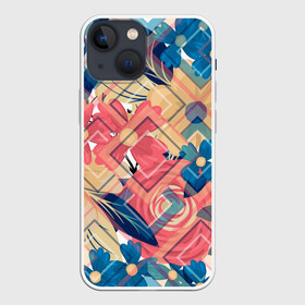 Чехол для iPhone 13 mini с принтом Абстракция ,  |  | abstract | background | design | elements | floral | geometric | summer | texture | текстура | фон