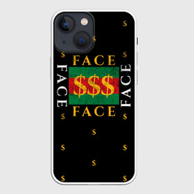 Чехол для iPhone 13 mini с принтом FACE GG Style ,  |  | Тематика изображения на принте: dark | eshkere | face | gucci | gussi | hate | hip | love | rap | raper | rapper | russian | tattoo | антибренд | гуси | гусси | гучи | гуччи | дремин | иван | мрачный | репер | русский | рэп | рэпер | тату | фэйс | хип | хоп | эщкере