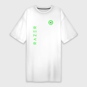 Платье-футболка хлопок с принтом RAZER ,  |  | 101 | brand | company | gamer | green | logo | mamba | naga | player | razer | rzr | snake | бренд | железо | зеленый | змея | компания | лого | рейзер | софт