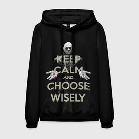 Мужская толстовка 3D с принтом Keep calm and choose wisely , 100% полиэстер | двухслойный капюшон со шнурком для регулировки, мягкие манжеты на рукавах и по низу толстовки, спереди карман-кенгуру с мягким внутренним слоем. | art | film | keep calm | matrix | neo | ttdwakeupneo | выбирай с умом | выбор | кип калм | красная | матрица | морфиус | нео | пилюли | реальность | руки | синяя | тринити | черный