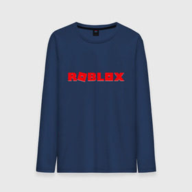 Мужской лонгслив хлопок с принтом Roblox Logo , 100% хлопок |  | logo | roblox | лого | логотип | надпись | роблокс