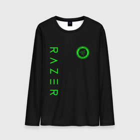 Мужской лонгслив 3D с принтом RAZER , 100% полиэстер | длинные рукава, круглый вырез горловины, полуприлегающий силуэт | Тематика изображения на принте: 101 | brand | company | gamer | green | logo | mamba | naga | player | razer | rzr | snake | бренд | железо | зеленый | змея | компания | лого | рейзер | софт
