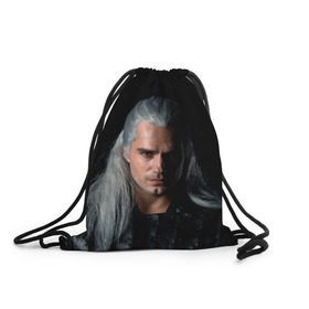 Рюкзак-мешок 3D с принтом The Witcher. Geralt of Rivia , 100% полиэстер | плотность ткани — 200 г/м2, размер — 35 х 45 см; лямки — толстые шнурки, застежка на шнуровке, без карманов и подкладки | andrzej | cavill | ciri | cirilla | geralt | henry | netflix | rivia | sapkowski | witcher | yennefer | анджей | ведьмак | генри | геральт | йеннифэр | кавилл | ривия | сапковский | цири | цирилла