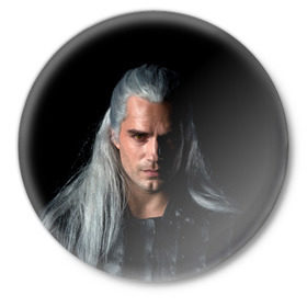 Значок с принтом The Witcher. Geralt of Rivia ,  металл | круглая форма, металлическая застежка в виде булавки | Тематика изображения на принте: andrzej | cavill | ciri | cirilla | geralt | henry | netflix | rivia | sapkowski | witcher | yennefer | анджей | ведьмак | генри | геральт | йеннифэр | кавилл | ривия | сапковский | цири | цирилла