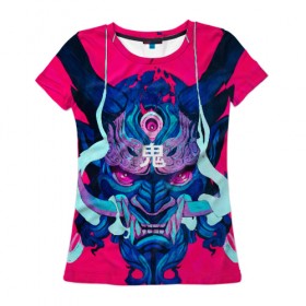 Женская футболка 3D с принтом Мифический зверь , 100% полиэфир ( синтетическое хлопкоподобное полотно) | прямой крой, круглый вырез горловины, длина до линии бедер | азия | зверь | китай | мифология | монстр | тату | чудовище | япония