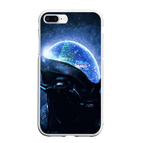 Чехол для iPhone 7Plus/8 Plus матовый с принтом MASS EFFECT CHRISTMAS , Силикон | Область печати: задняя сторона чехла, без боковых панелей | amdromeda initiative | andromeda | game | gun | hemet | n7 | rifle | ryder | soldier | space | star | weapon