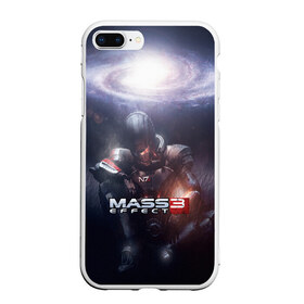 Чехол для iPhone 7Plus/8 Plus матовый с принтом MASS EFFECT 3 , Силикон | Область печати: задняя сторона чехла, без боковых панелей | amdromeda initiative | andromeda | game | gun | hemet | n7 | rifle | ryder | soldier | space | star | weapon